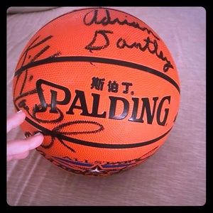NBA retired players signed basketball